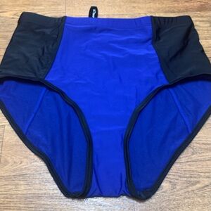 Women’s Adore Me Royal Blue and Black Bikini Bottom Size 0X NWT